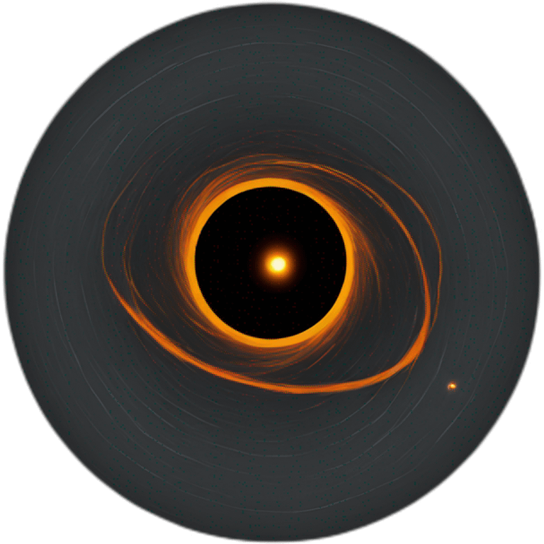 black hole with orange orbit emoji