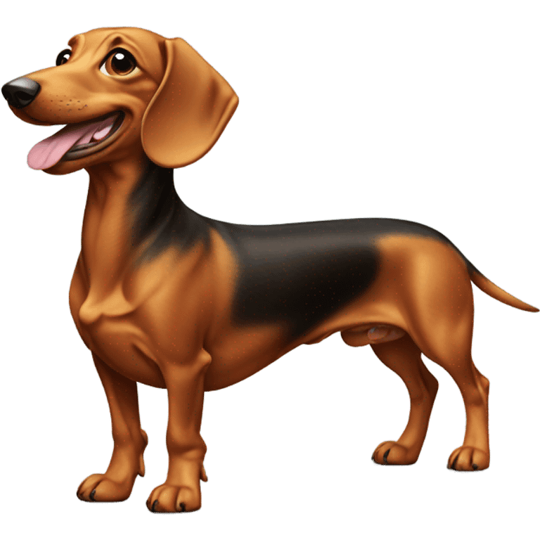 Smiling duchshund emoji