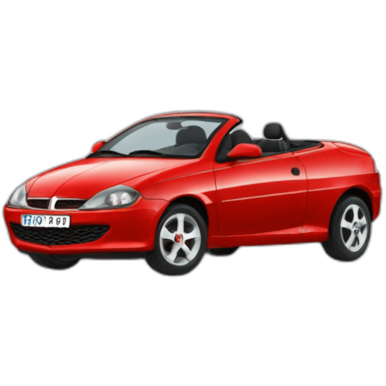 Opel Tigra rojo descapotable emoji