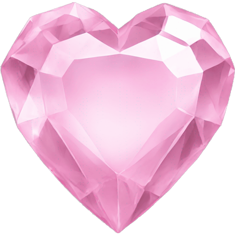 Light pink heart shaped crystal gem emoji