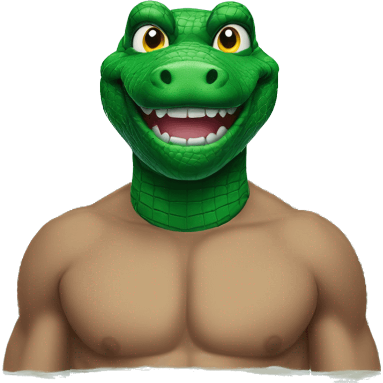 Gator in speedo emoji