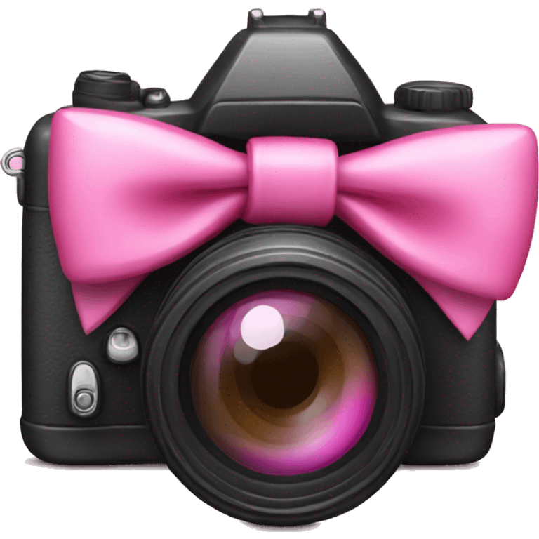 Camera with pink bow emoji