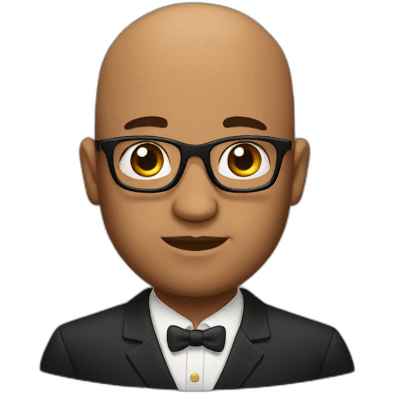 Bald brown rich man emoji