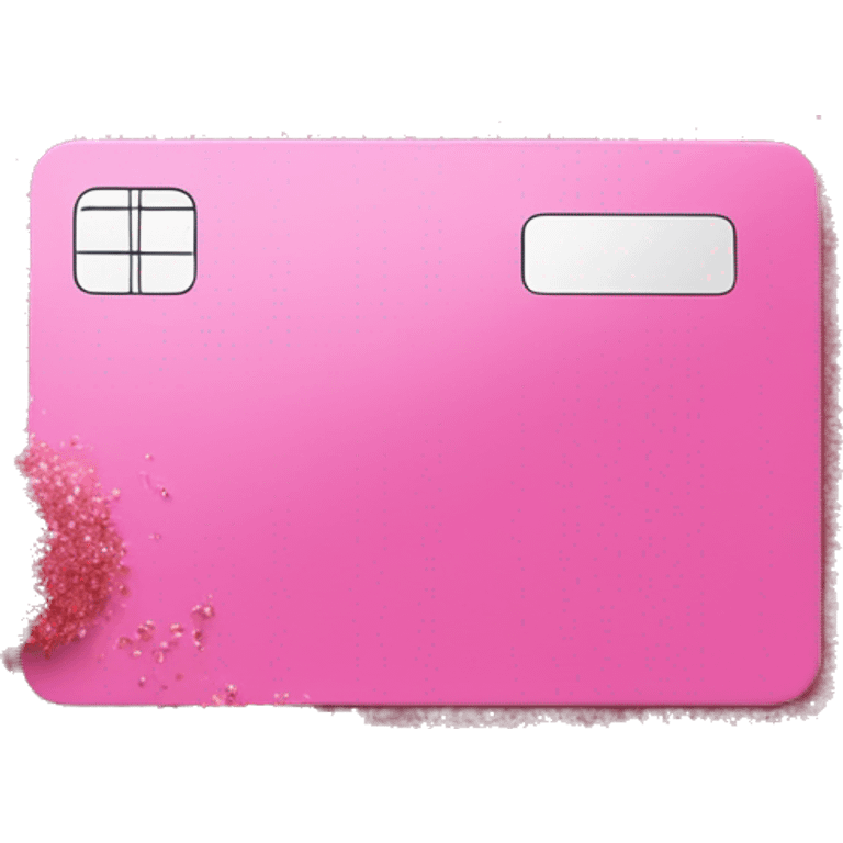 Pink glitter powder and a pink credit card emoji