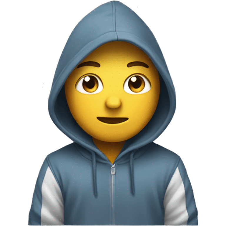 A star wearing a hoodie  emoji