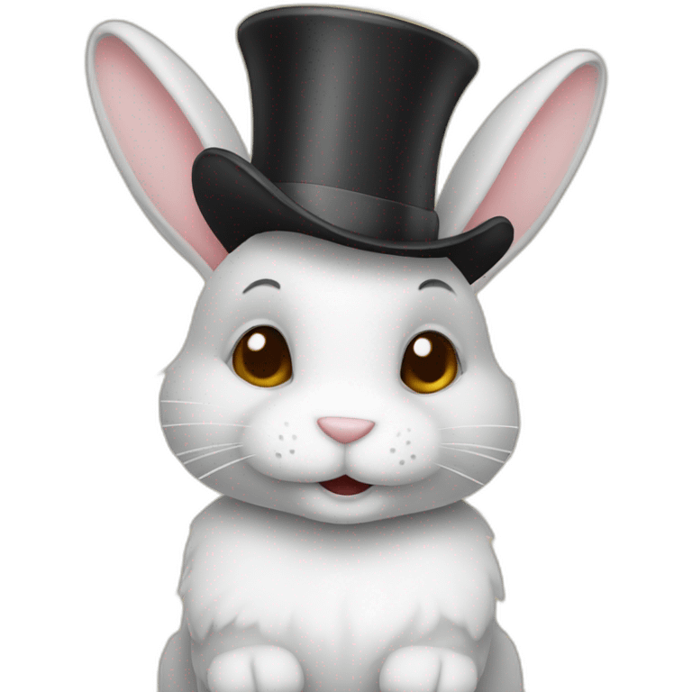 Rabit wearing top hat  emoji