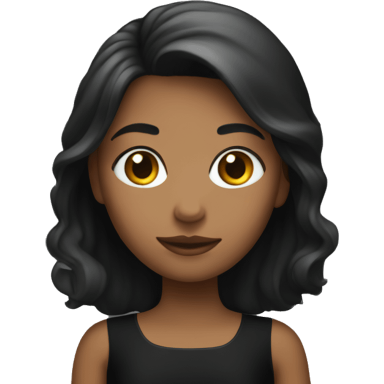 girl in black dress emoji