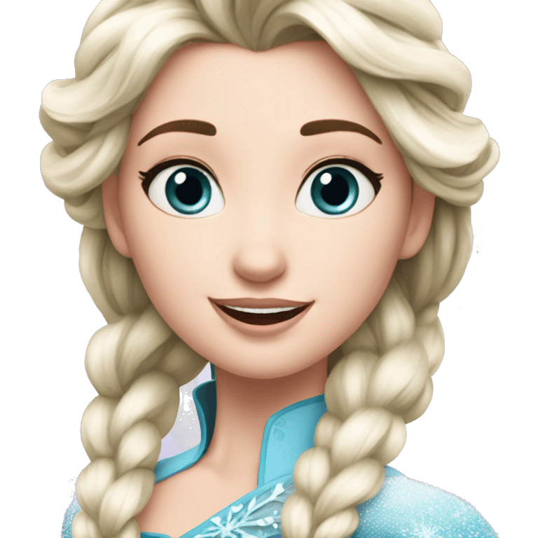 Samara Morgan with Elsa from frozen emoji