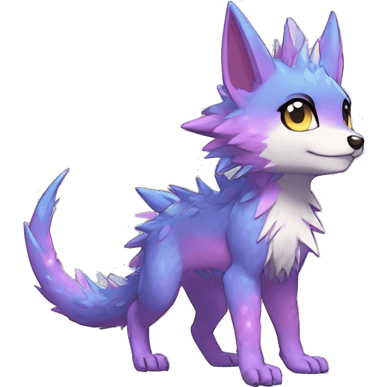 Anthro Scalie Spiky Cool Edgy Magical Shiny Colorful Pastel Sparkle Kemono-style Chibi Fantasy-Animal-Fakémon-Pokémon-Hybrid Fur Sona Aesthetic Full Body emoji