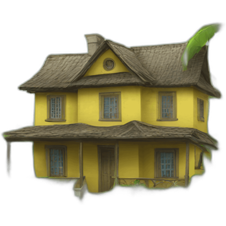 small country house banana trees emoji