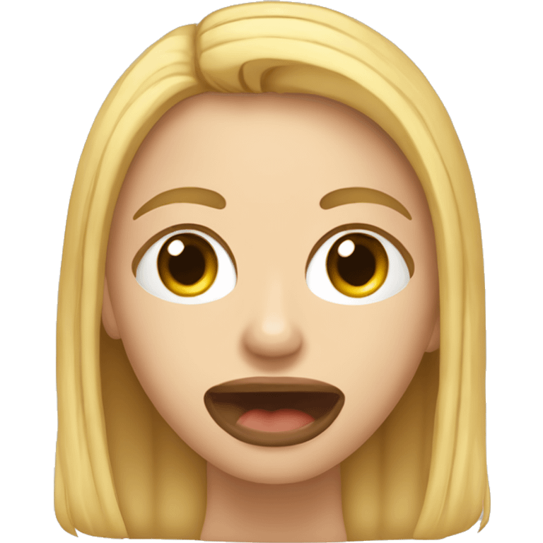 Um cara Moreno de fone com olho fechado e a língua para fora emoji