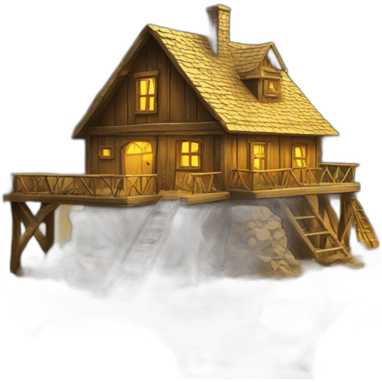 gold mining house emoji