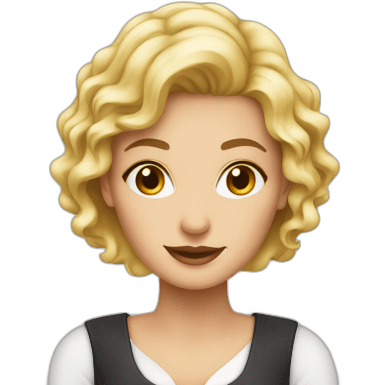 blonde lady barrista emoji