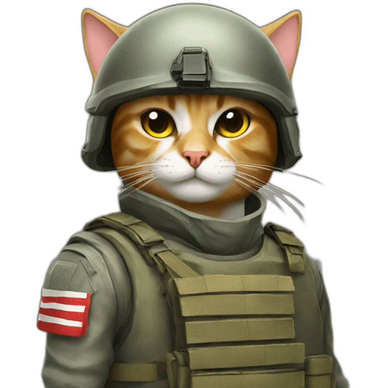 Cat soldier emoji