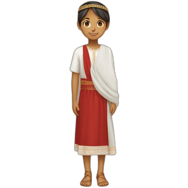 A girl  and boy in an Omani dress emoji