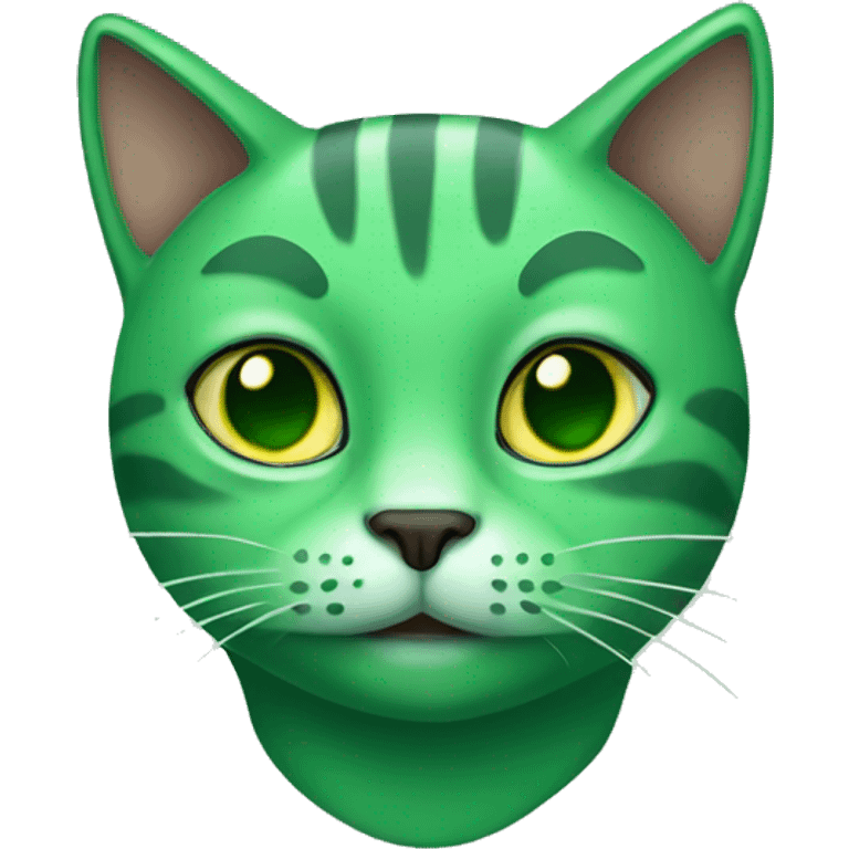 Green cat  emoji