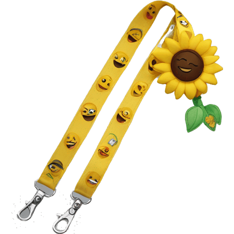 Sunflower lanyard emoji