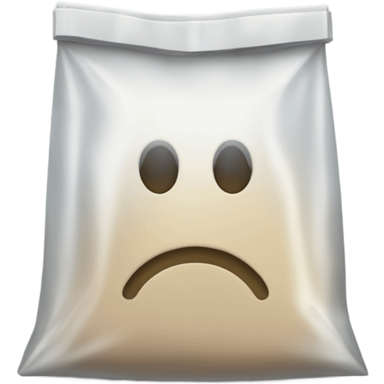 empty clear bag with white specks  emoji