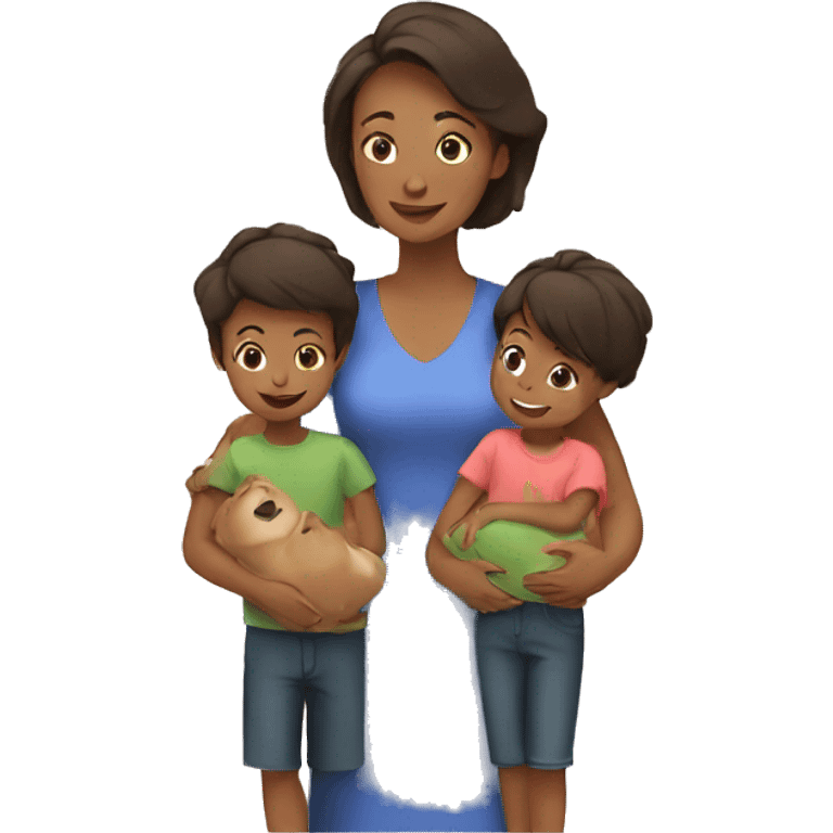 Mother with children  emoji