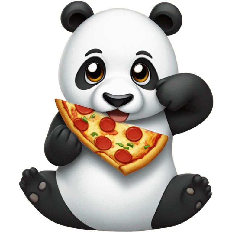 panda eating pizza emoji