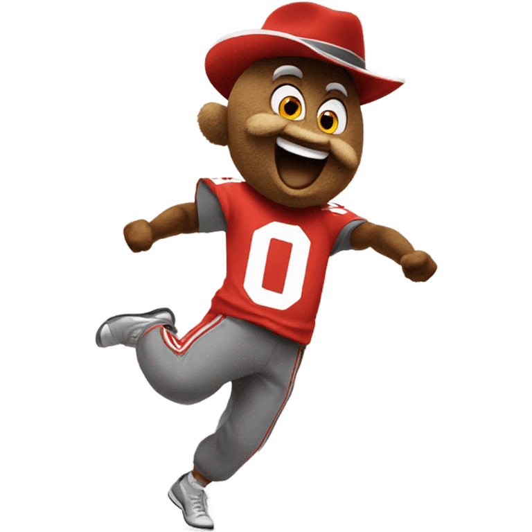 OSU Buckeyes mascot dancing emoji