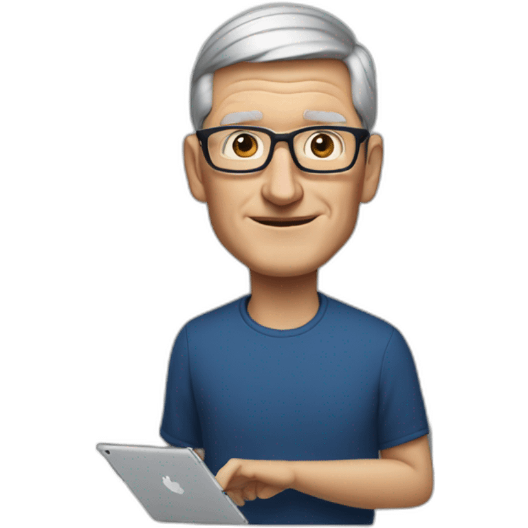 Tim Cook and his ipad emoji