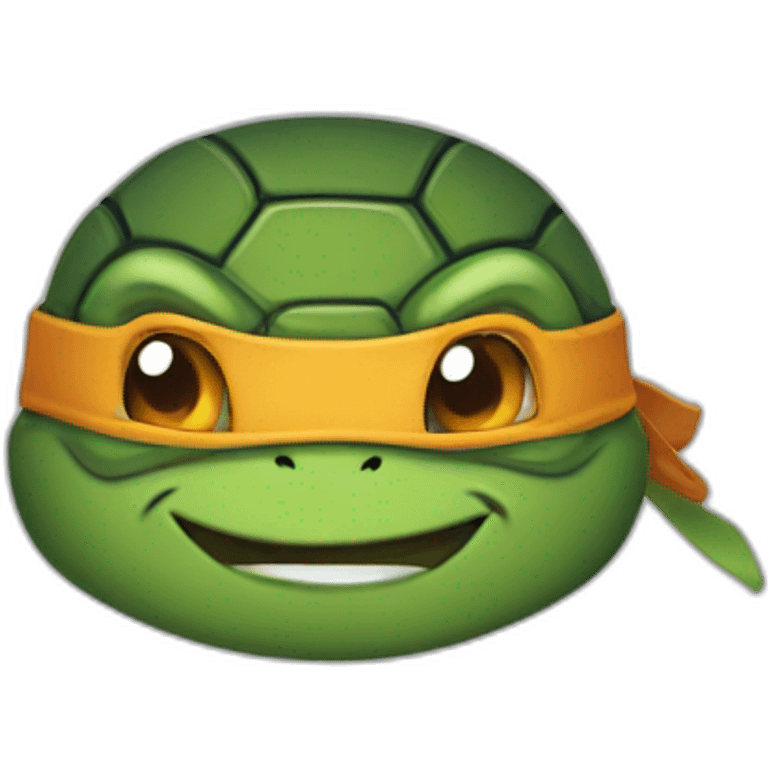 Ninja turtle face emoji