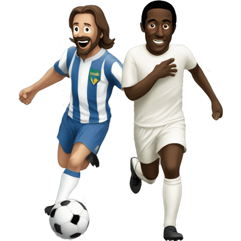 Jesus e Pelé dando dibli emoji