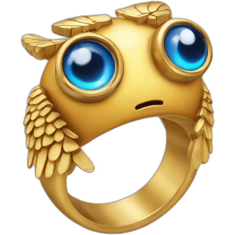 Ring with 7 eyes and wings emoji