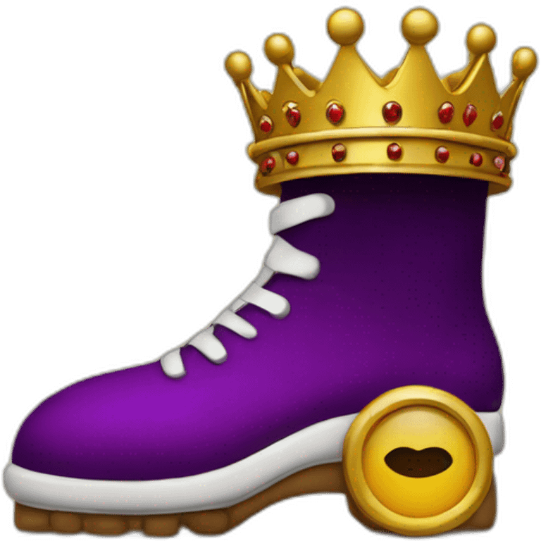 Foot with crownd of king emoji