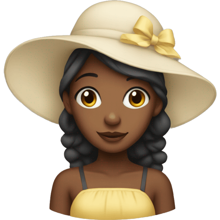 Black girl in bonnet emoji