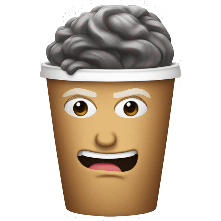 Coffee cup with trump wig emoji