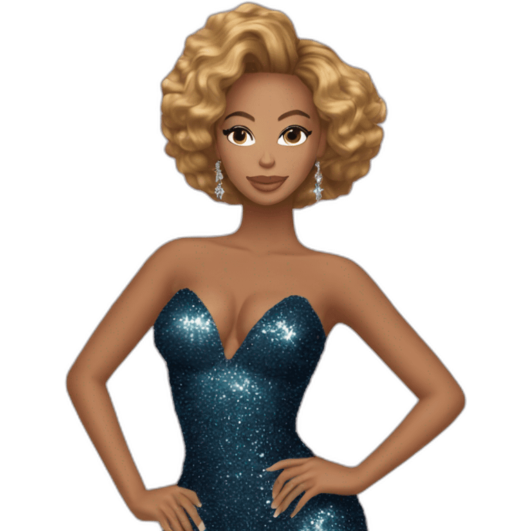 beyonce in glitter dress emoji