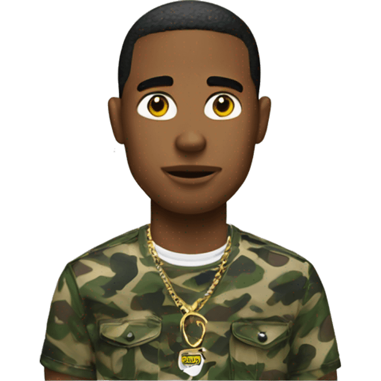 guy with bape shirt emoji