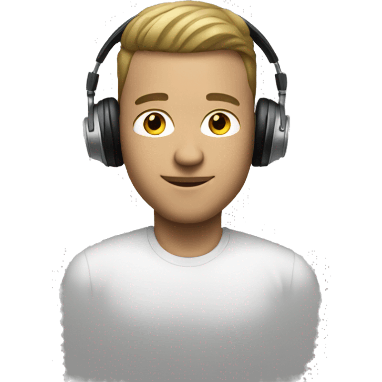 one white man DJ emoji