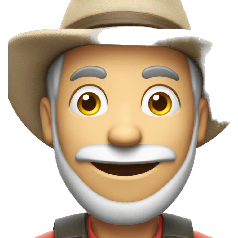 Human Photography Adult Farmer, toon match game 3D character rendered emoji