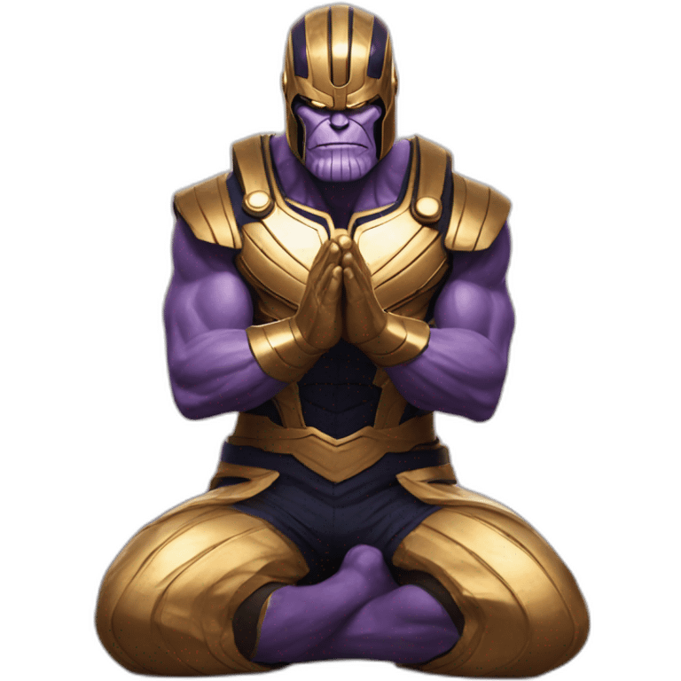 Thanos doing a meditation emoji