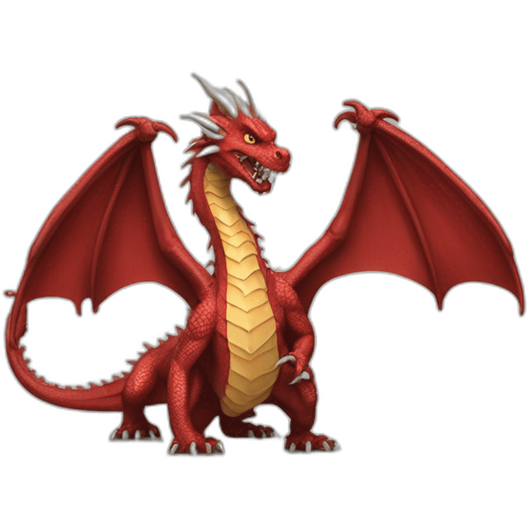 Dragon démoniaque qui est sur un royaume emoji