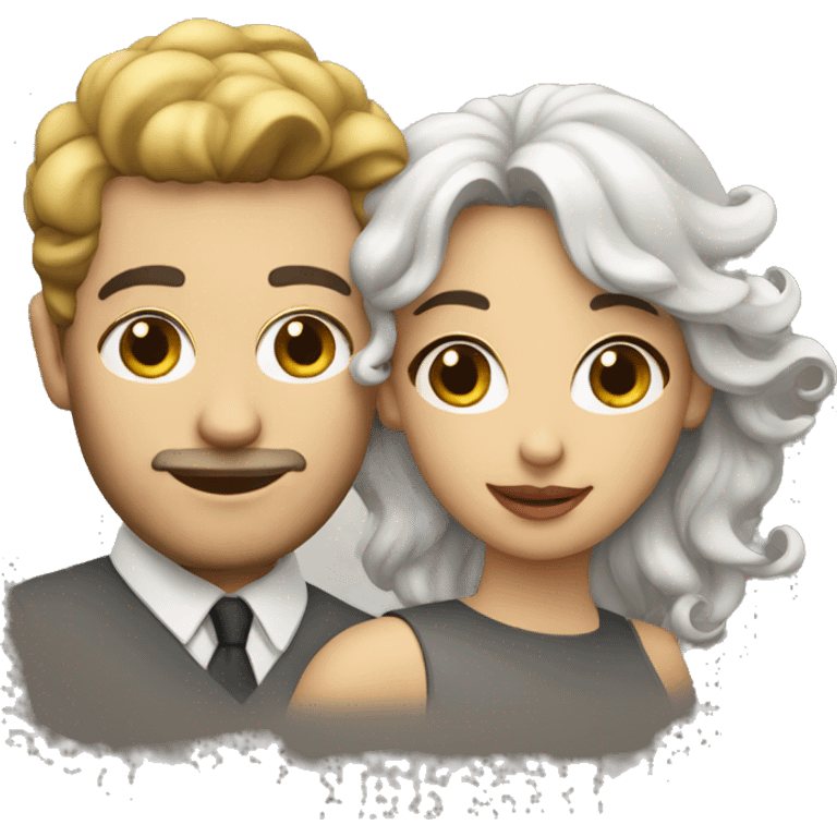 Italian man and woman singer  emoji