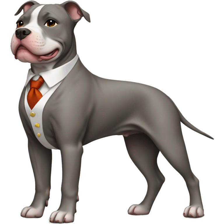 pitbull con traje elegante  emoji