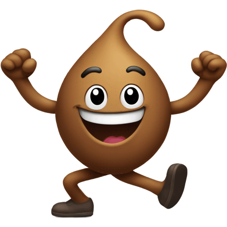 Poop emoji on a walk emoji