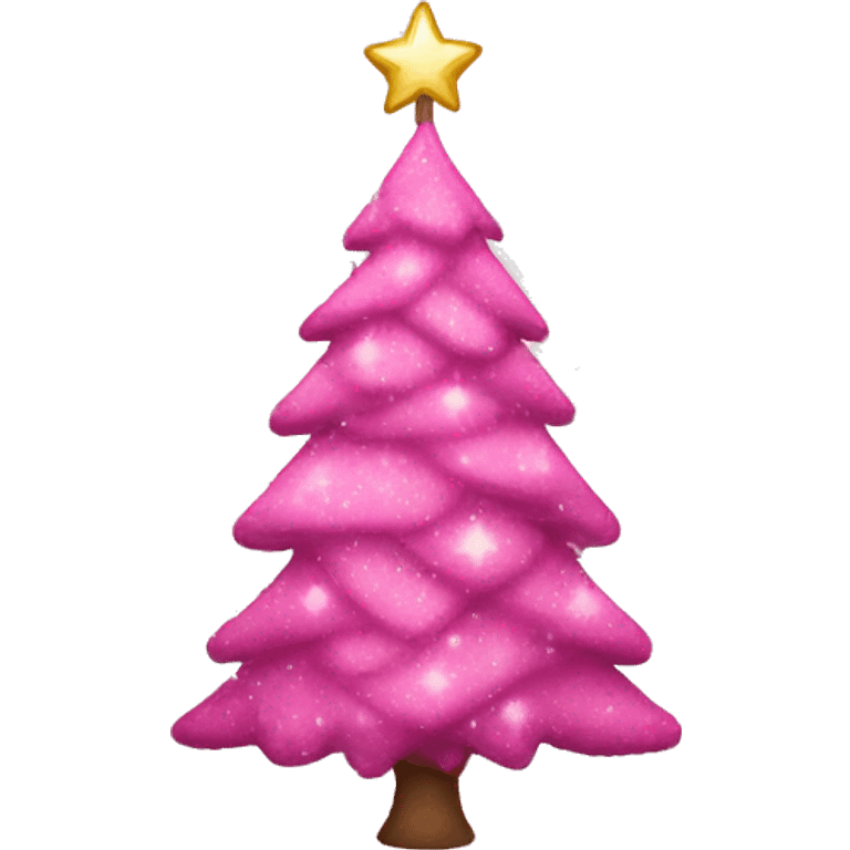 Pink Christmas tree emoji