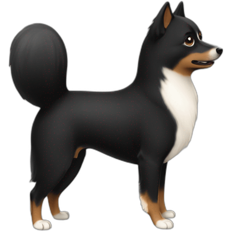 Black-Spitz-tail emoji