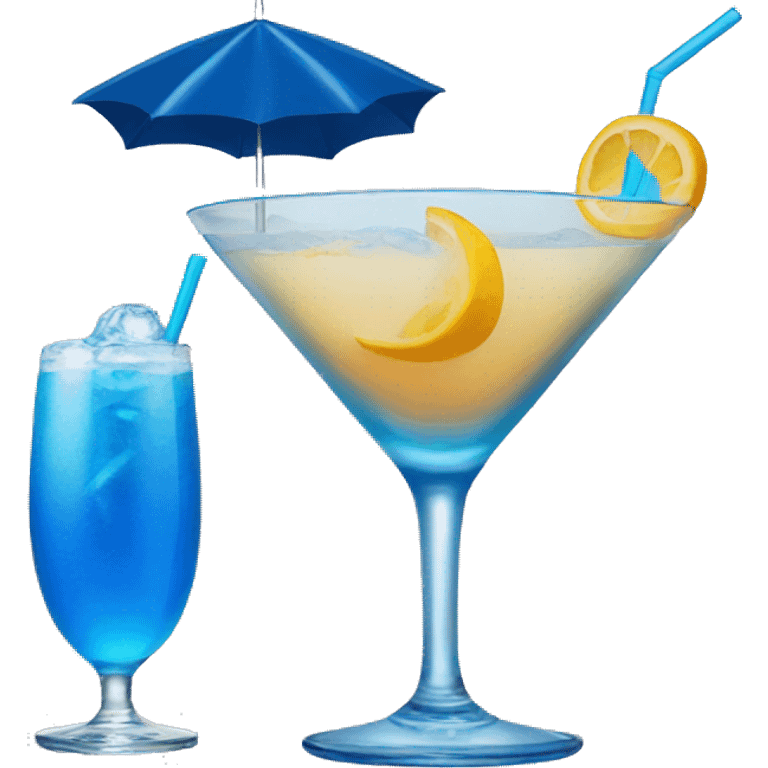 blue cocktail emoji