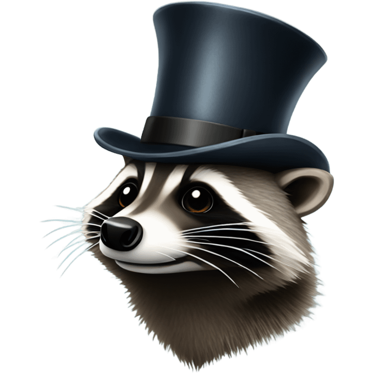 raccoon with top hat emoji