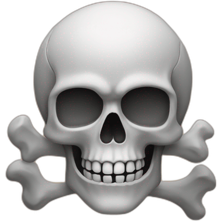 skull with bonds behind emoji