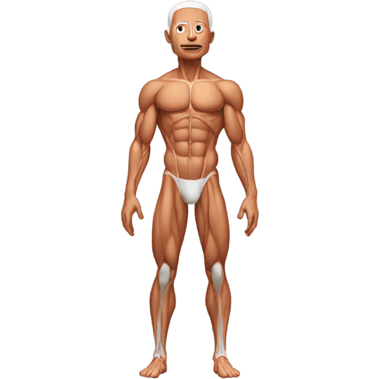 a thin body with draw anatomy muscles emoji