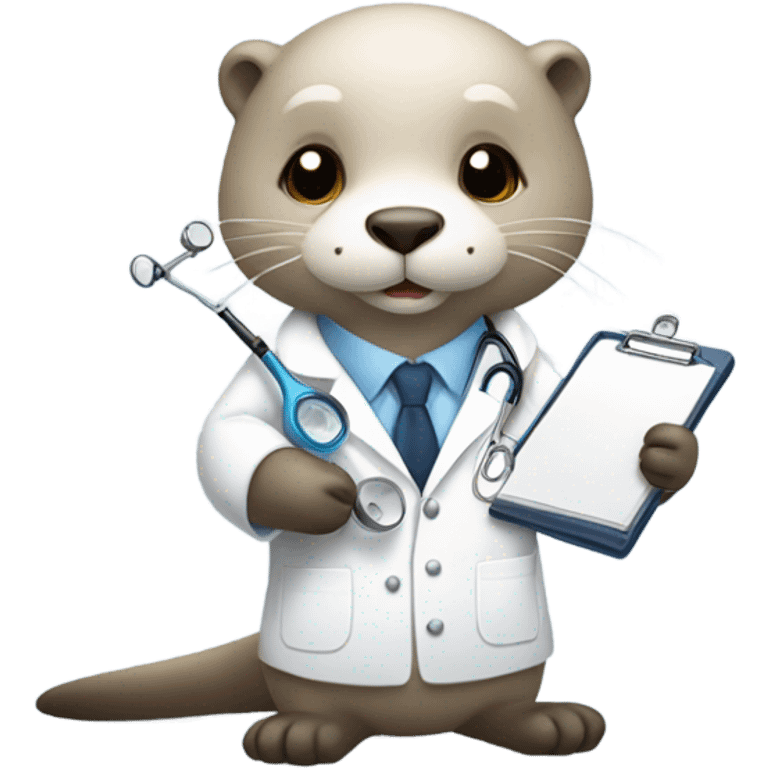 Otter doctor emoji