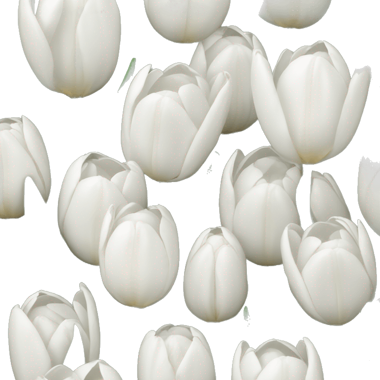 White tulips emoji