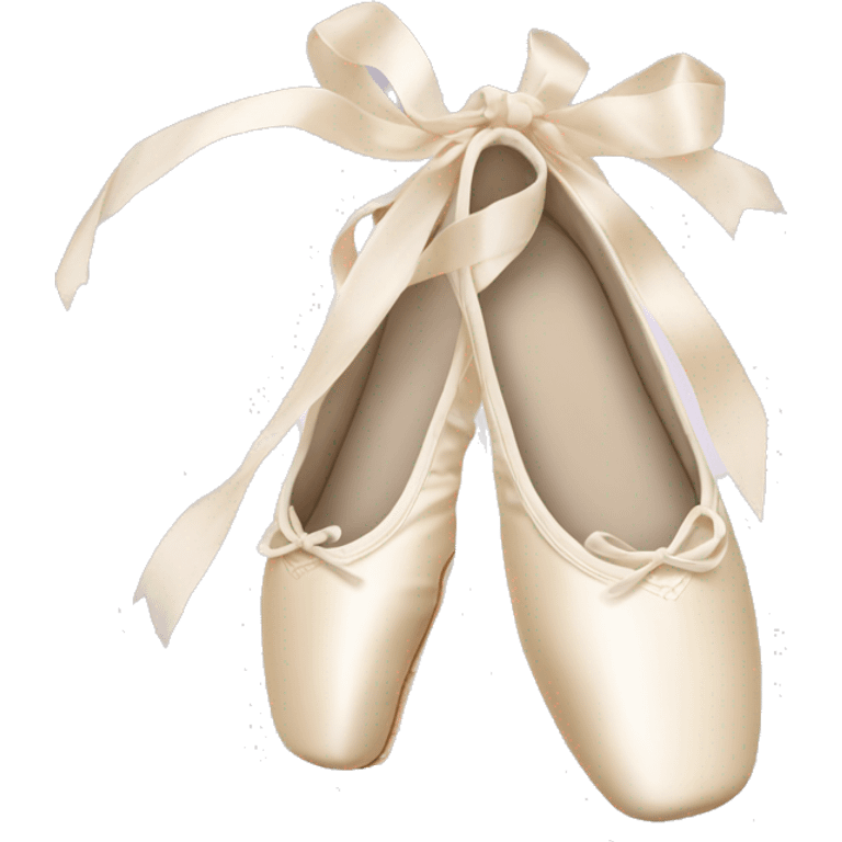 Ballet ivory pointe shoes  emoji